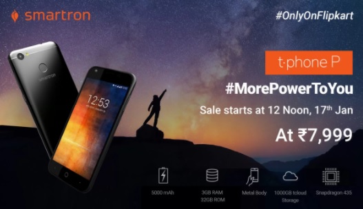 India Desire : Smartron t.phone P Flipkart Price @ Rs. 7999 Only: Next Sale Date 21st Jan @12AM Specifications & Buy Online In India